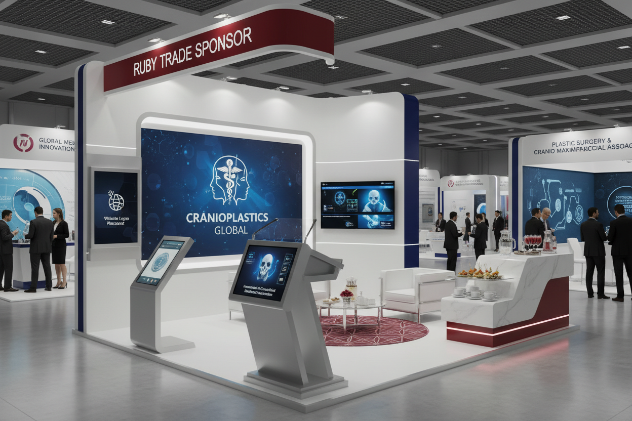 Ruby Trade Sponsor at medical annual scientific congress
Includes:
• Exhibition booth (3m x 2m) at prime location

•&nbsp; Logo on website

•&nbsp; One 30-minute industry presentation

•&nbsp; Food and beverages for 3 staff